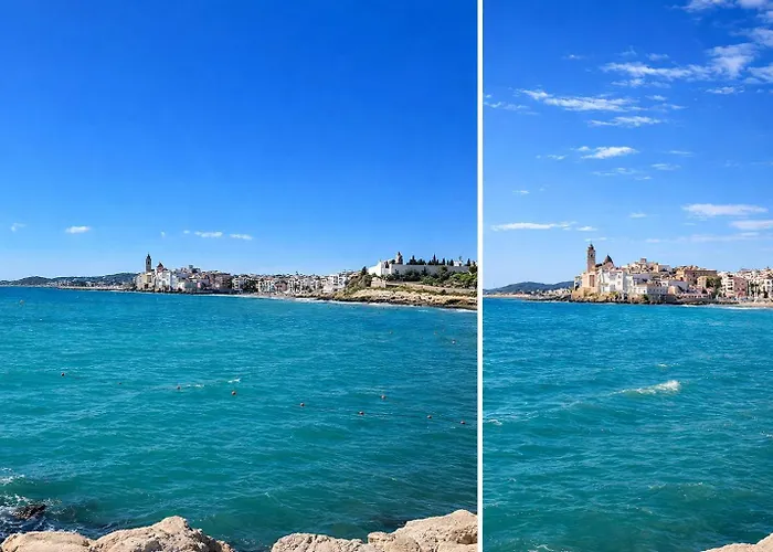 Modern Duplex In With Private Parking, Sea Views & Terrace 公寓 锡切斯